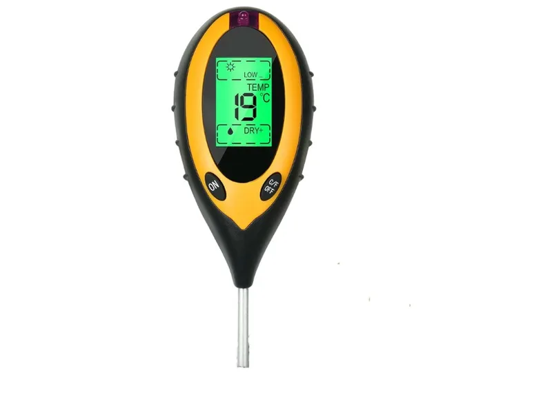 4-in-1 soil tester (moisture, pH, light, temperature)