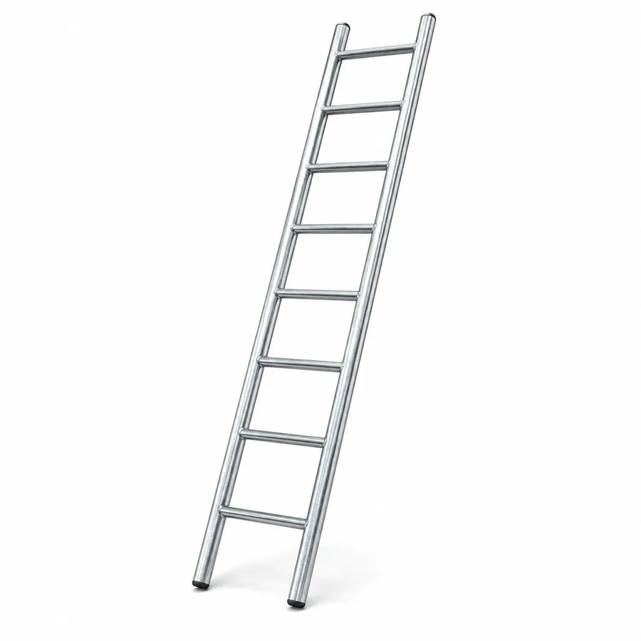 Galvanized ladder